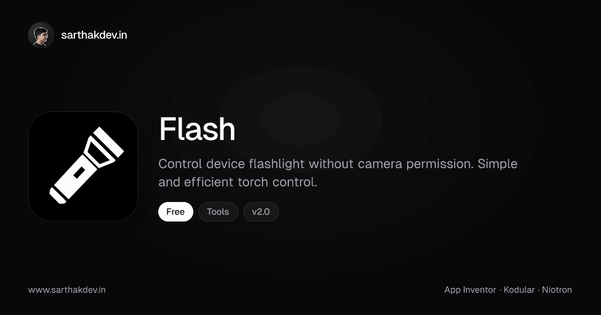Flash Extension - Utilities Extension for MIT App Inventor, Kodular ...